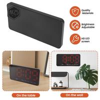 AK25-Digital Wall Clock, 9Inch LED Digital Clock Large Display With 12/24H, Big Digits,Small Silent Wall Clock 21.5 X 3 X 11Cm (