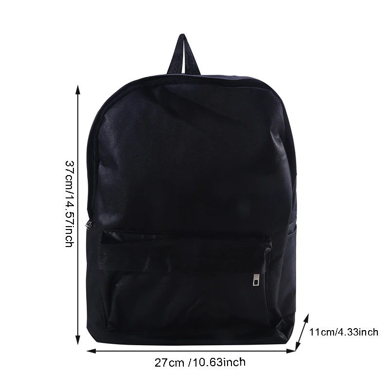 Simple Backpack Women Men Fashion Solid Color Schoolbag Female Large Capacity Casual Travel Backpacks For Unisex