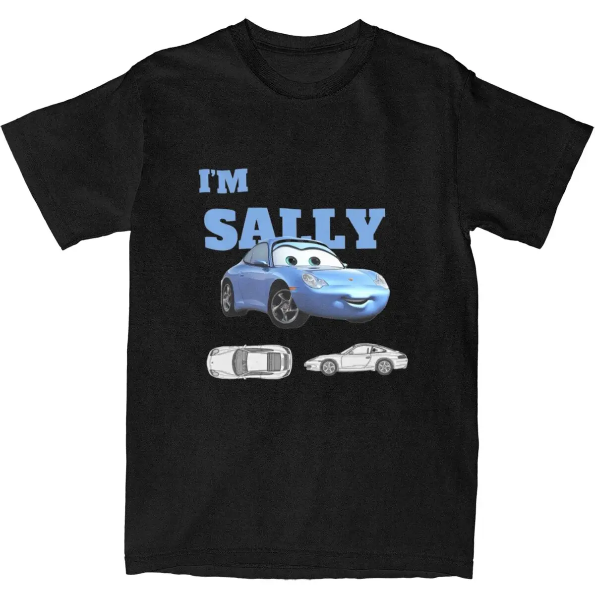 Sally I'm Lightning Cars T Shirt Summer Vintage T Shirts Cotton Harajuku Tshirt For Men Short Sleeves Custom DIY Top Tees