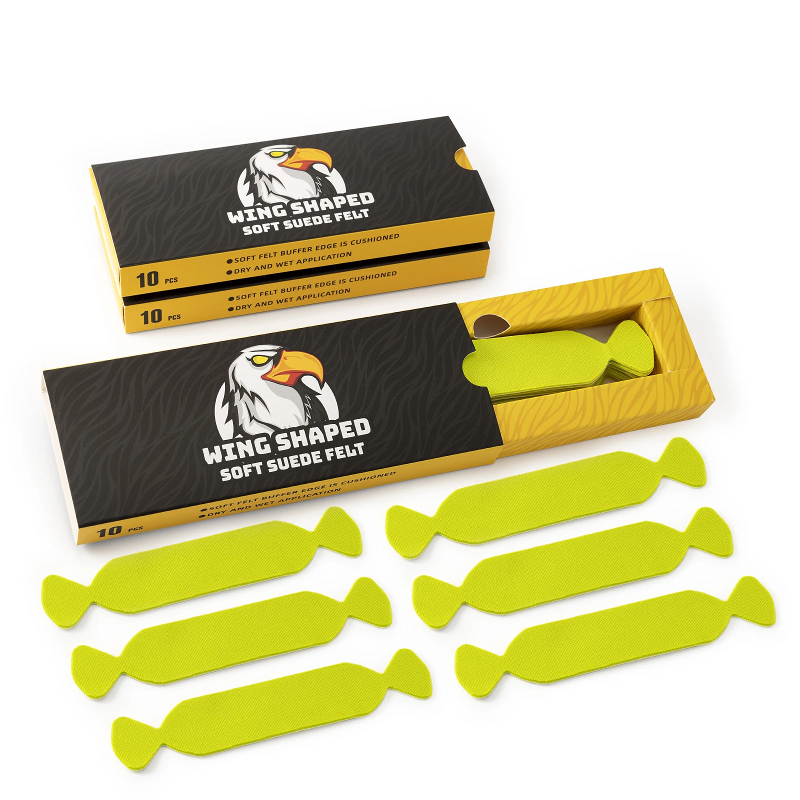 

EHDIS 30pcs Light Green Felt Cloth For 4-Inch Vinyl Squeegee Car Window Tint Scraper Edge Wrapping Protector Replacement Fabric