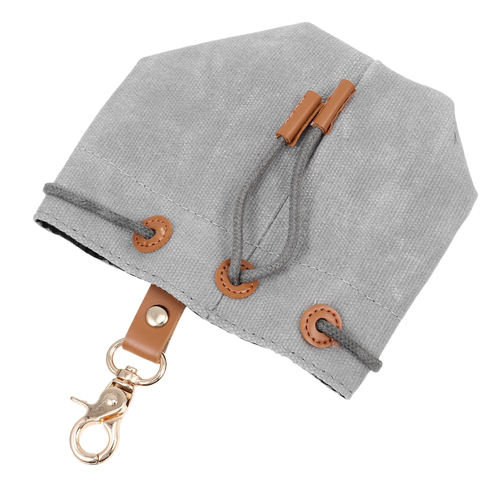 

Dog Food Storage Bag Pet Treat Pouch Portable Canvas Holder Grey Small Travel Snack Bag Wear Resistant Training