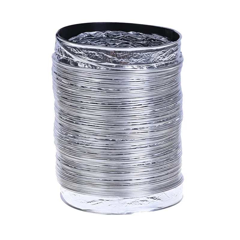 AS94-New Tubo di ventilazione da 4 pollici 100 mm Tubo in alluminio PVC Tubo di ventilazione dell'aria Tubo flessibile Condotto di scarico 1.5M Sistema d'aria di sfiato