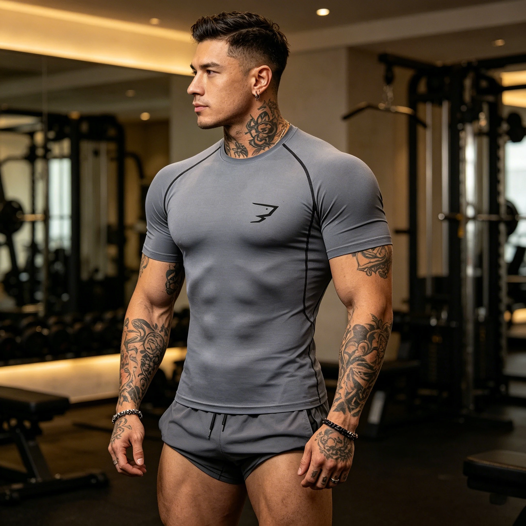 

Компрессионная футболка для бега с коротким рукавом, спортивные футболки для тренажерного зала, фитнеса, мужские спортивные топы для бега, спортивный костюм, мужские спортивные топы S-3XL