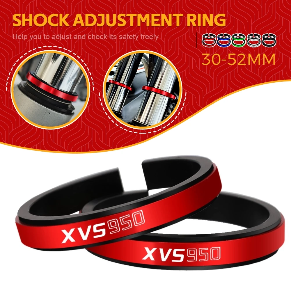 FOR YAMAHA XVS950 XVS 950 Motorcycle Adjustment Shock Absorber Auxiliary Rubber Ring CNC Accessories Fit 30MM-52MM