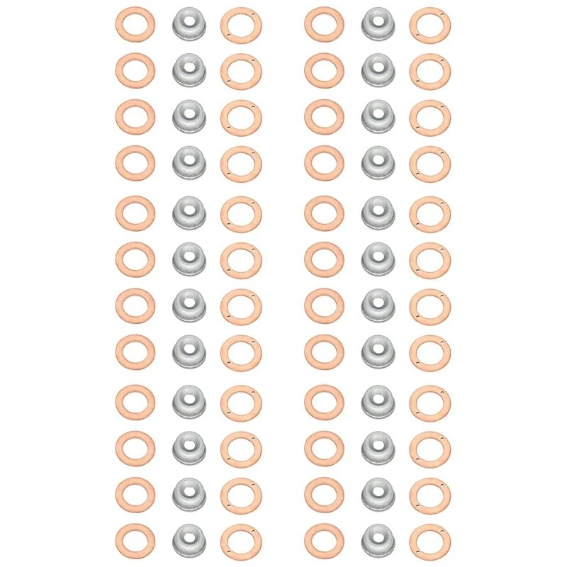 6X Injector Seal Kit Injector Gasket 19077-53650 15841-53622 15221-94020 For Kubota D1105 V2203 D905 D1005 V3300 V3600-Y79A
