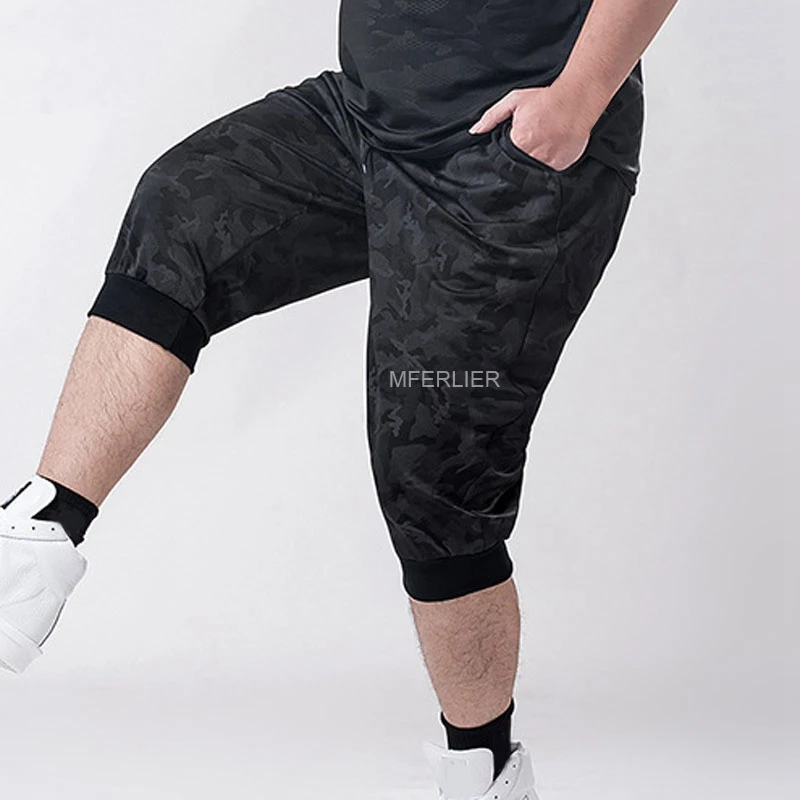 Spring Summer Oversize Pants Men 7XL Waist 140cm Plus Size Calf-Length Loose Trousers