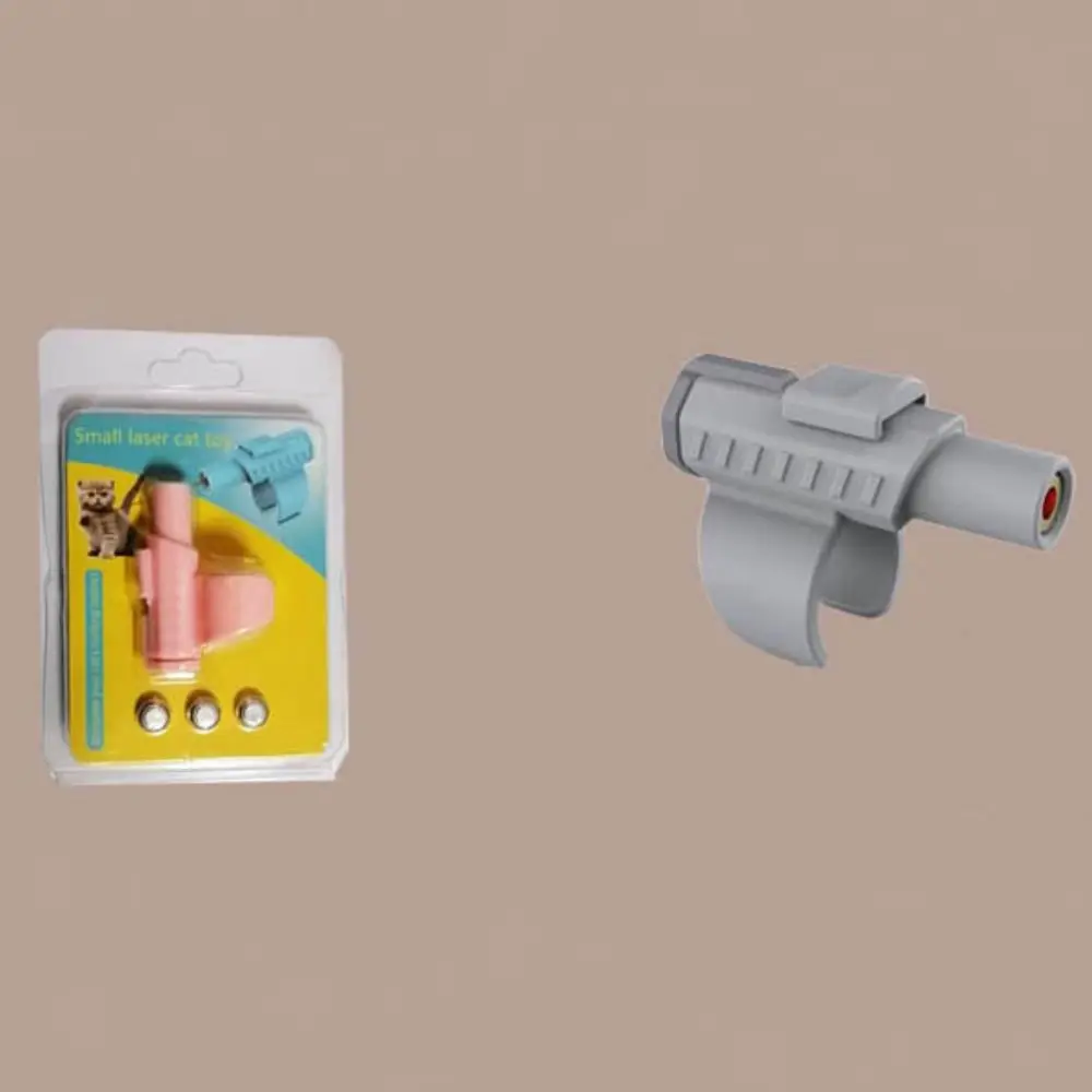 Draagbare Laser Kat Speelgoed Vinger Mouw Ontwerp Mini Kat Plagen Speelgoed Rood Licht met Batterijen Laser Pen