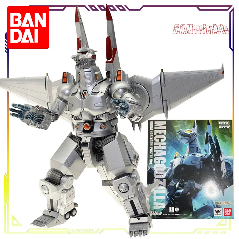 

BANDAI Original S.H.MonsterArts Series Soul MIX Mechanical Godzilla Living Lai Fan Yi Poster Ver. Anime Action Figure Model Toys