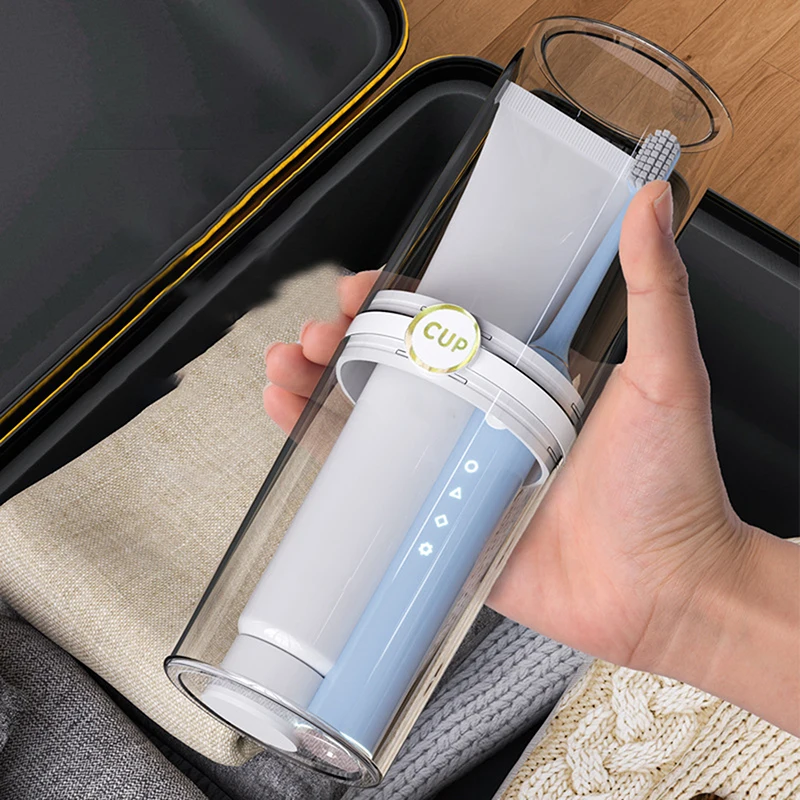 1PCS (only Cup) Portable Toothbrush Dustproof Cup Bathroom Toothpaste Storage Case Box Organizer Travel Toiletries Storage Cup