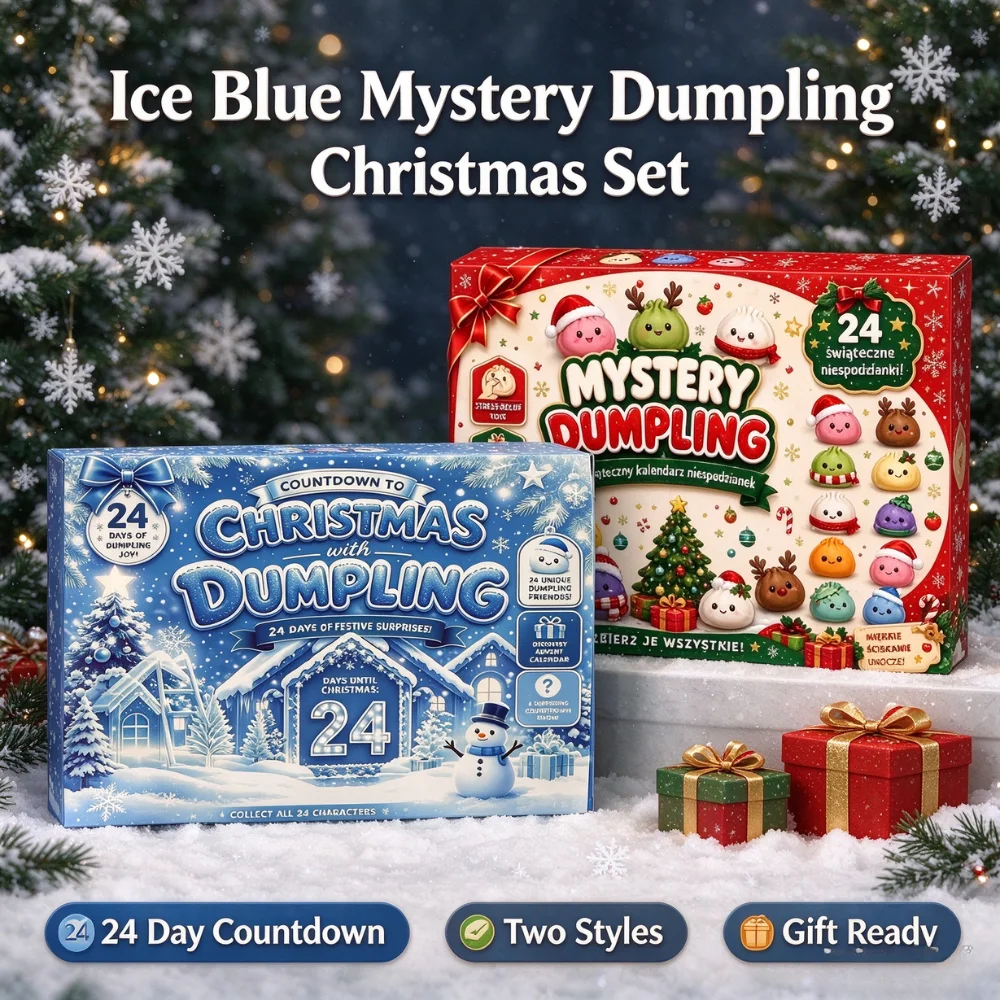 1pc/2pc Christmas Advent Calendar Mystery Dumpling Squishy Blind Box, 24 Days Holiday Countdown Surprise Gift Set for Kids