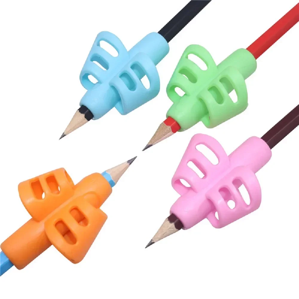 2/4Pcs Children Writing Pencil Pen Holder Student Learning Practice Silicone Pencil Grips for Kid Handwriting Posture Correction
