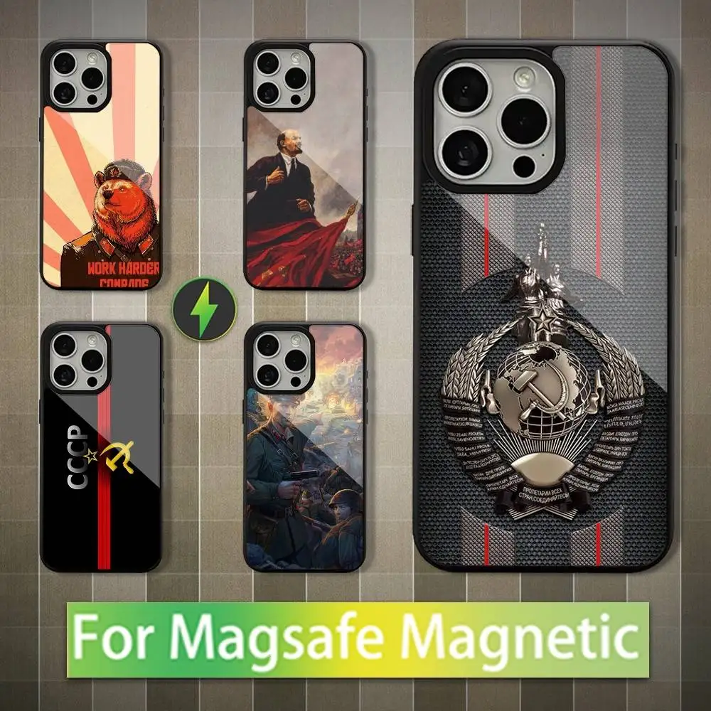 

Russian USSR Banner Phone Case For iPhone 16,15,14,13,12,11,Pro,Max,Plus,Mini,Magsafe,Magnetic Wireless Charging Case