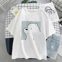 Women T-shirt Kawaii Little Bear Print Short Sleeve Sporty TShirt Female Harajuku Summer Japanese Anime Cartoon Oversized TShirt