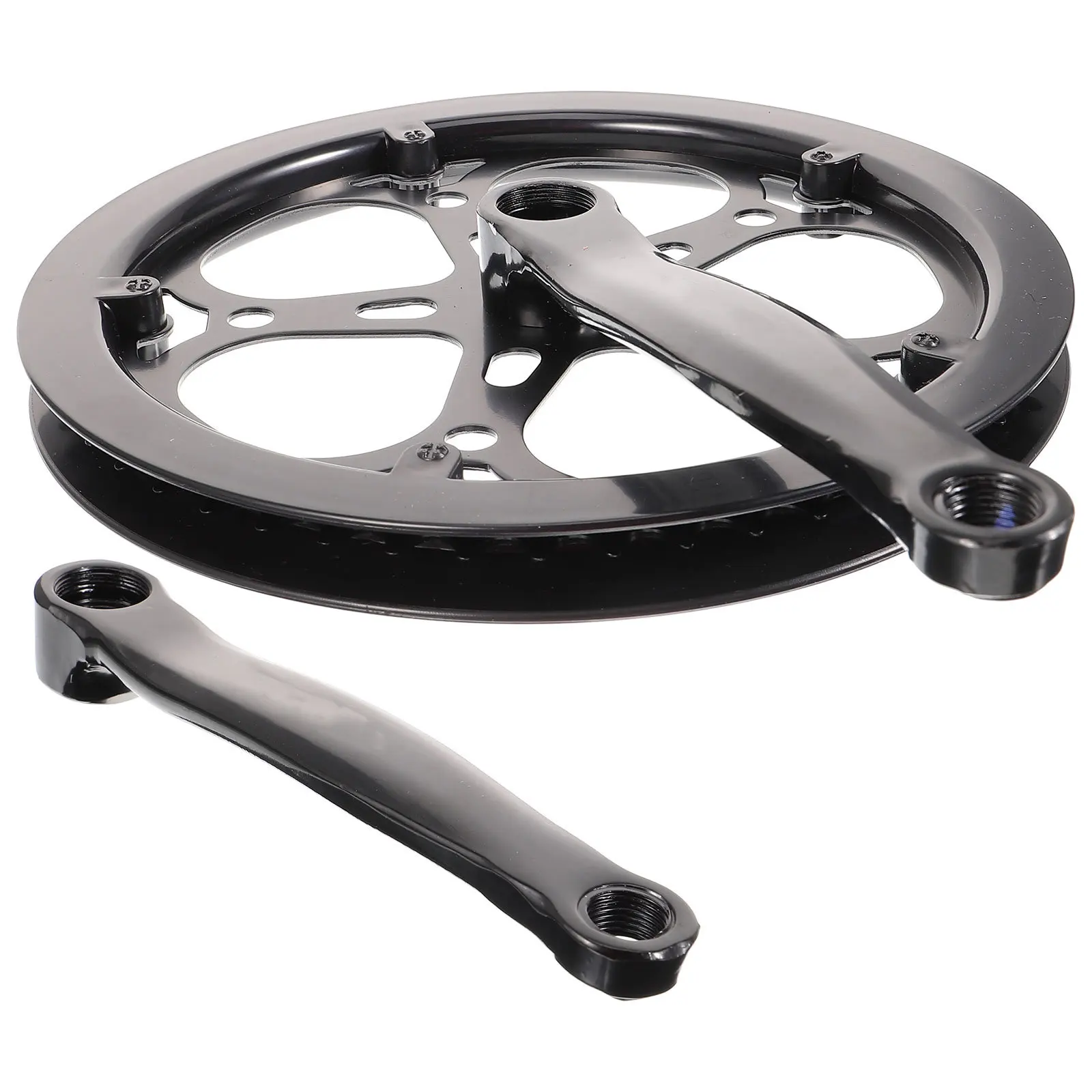 

170Mm Ring Crankset 1 Set Black Single Chain Wheel For Mountain Track Road Bike Fixed Gear Bike Accessories Iron Crankset For