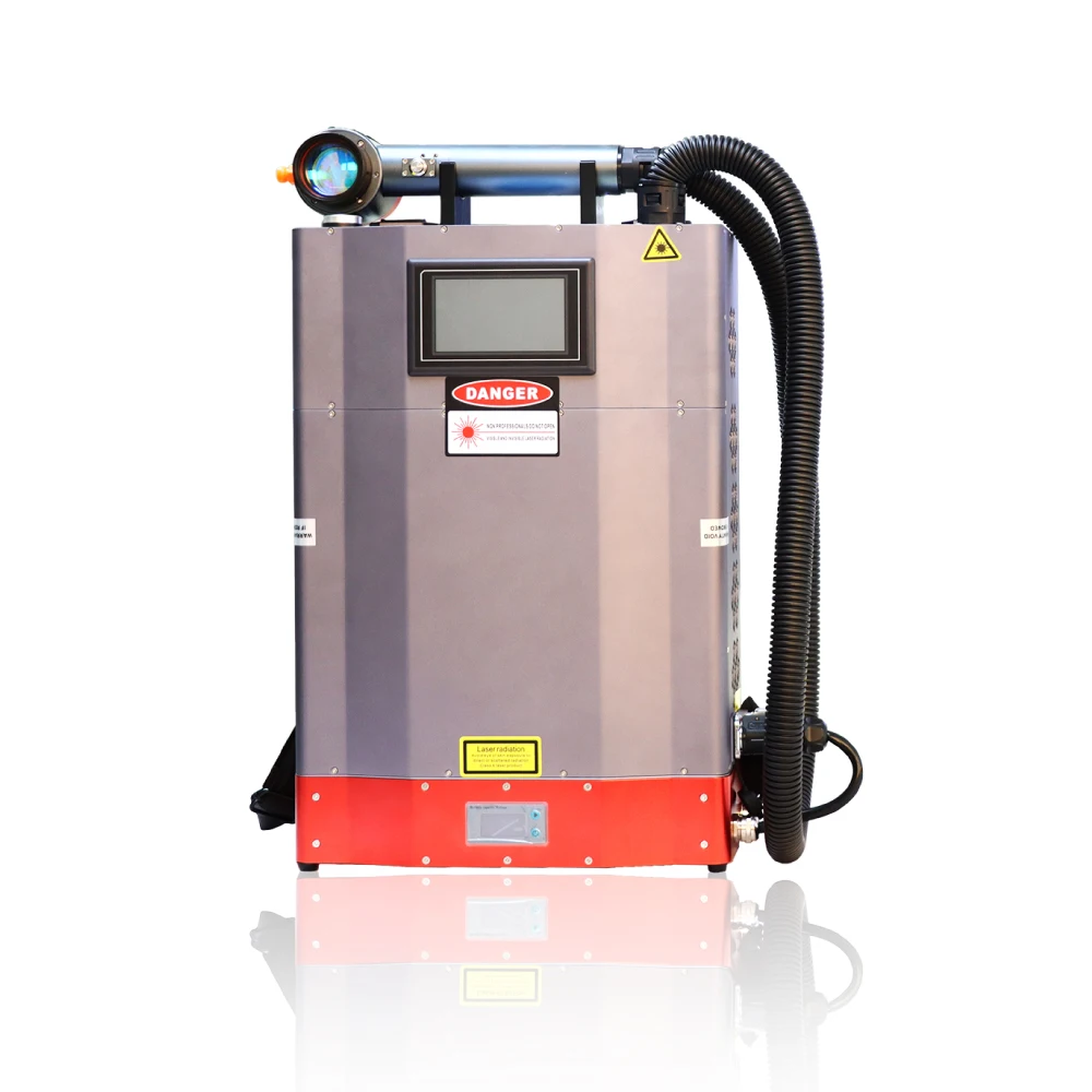 Paint rust removal backpack 100w cleaning machine  source gear cleaning