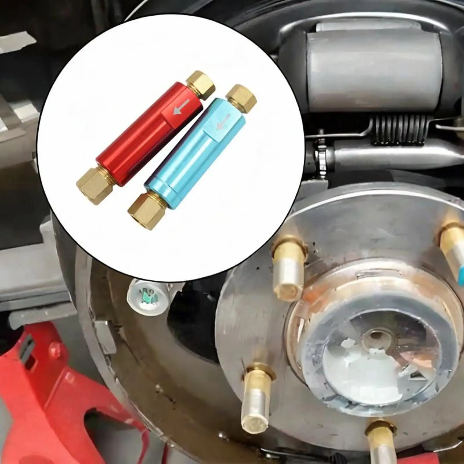 

2-компонентный обратный клапан тормозного давления, многофункциональный прочный для дисковых тормозов, адаптер 3/8-24 дюйма для фитингов автомобильных грузовиков