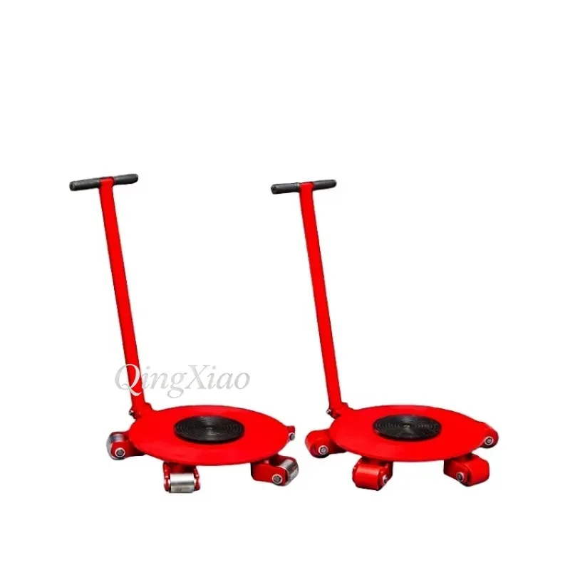 360 Degree Rotatable Steel Tank Trolley Hand Operated Platform Cart With Wheels Durable Flexible Steering Cargo Handling Using