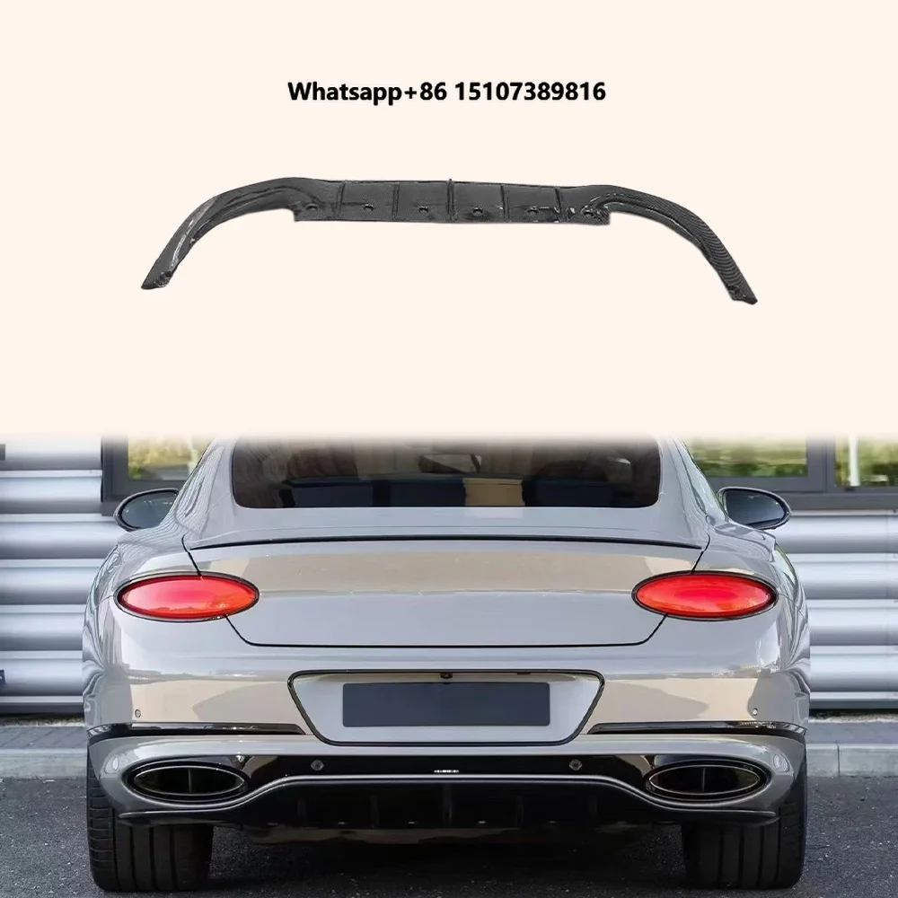 For Continental GT 18-24 Carbon Fiber M Type Rear Bumper Diffuser Lip