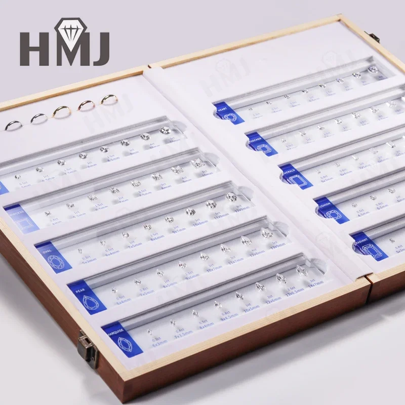 Jewelry Setting Gemstones Size Diamond Carat Ring Sizer Tester Guideline Tools Comparison Jewerly Dealer Tools Set Top Quality