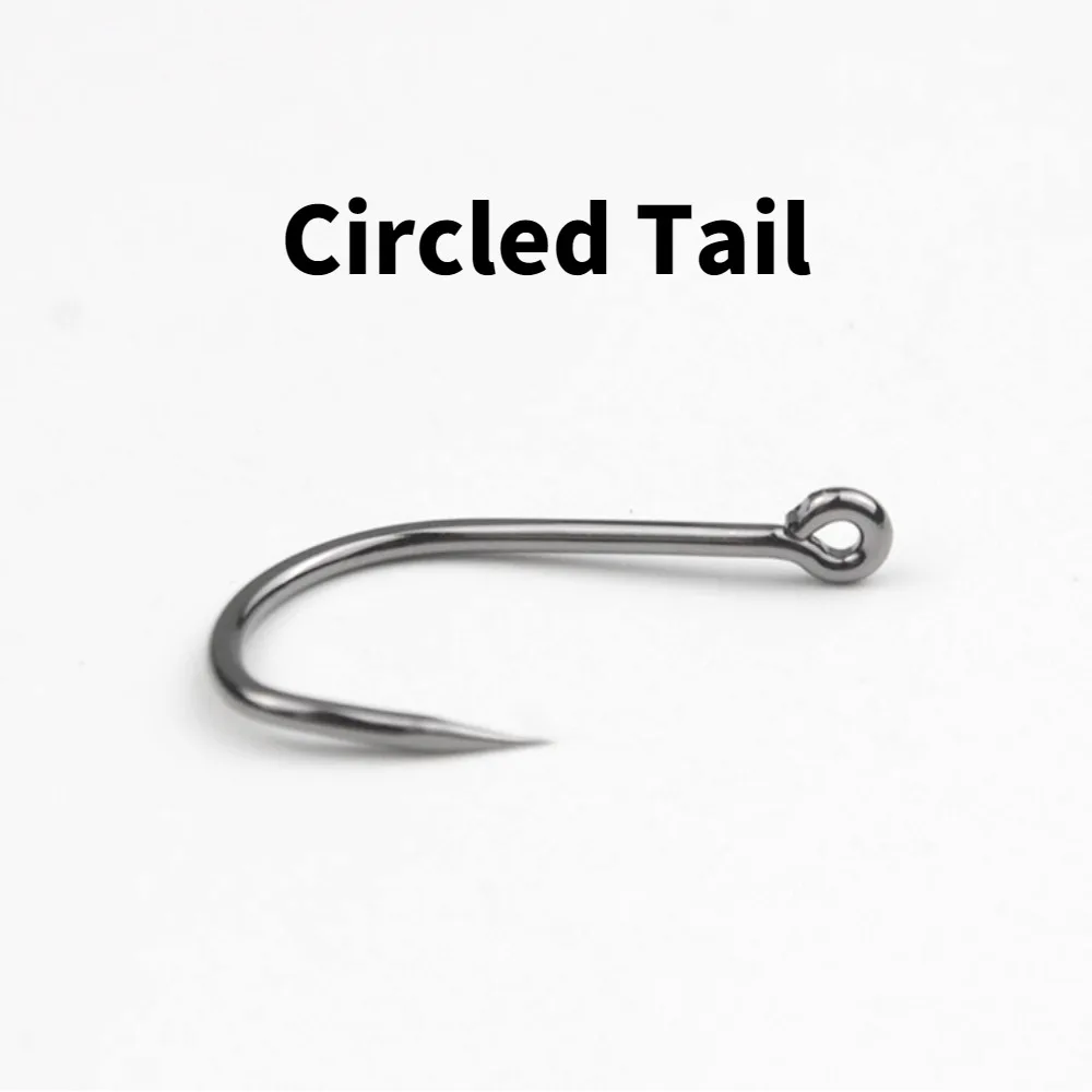 Barbed Fish Hooks High Carbon Steel Carp Single Circle Offset Fishhooks Fly Fishing Sea Tools Equipment Accessories Tackle