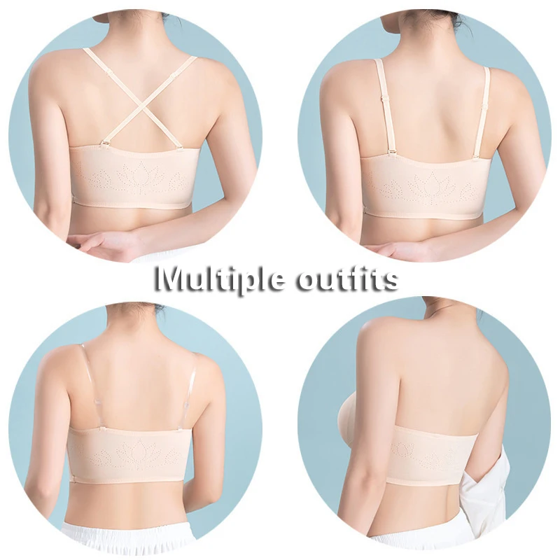 Women Strapless Bra Seamless Tube Tops Breathable Wireless Wedding Brassiere Push Up Bras Sexy Female Lingerie Invisible