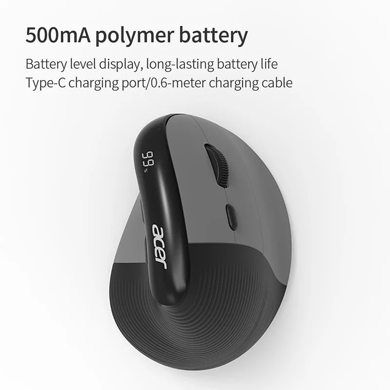 وضع Acer-wirless mode ، بلوتوث ، فأرة قابلة لإعادة الشحن ، صيحات مريحة ، نغمة خفيفة ، للمكتب ، الكمبيوتر الشخصي ، الكمبيوتر المحمول