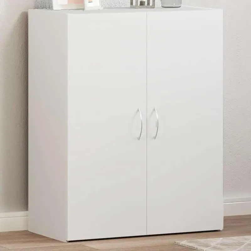 vidaXL Aktenschrank, weiß, 60 x 32 x 77,5 cm, Holzwerkstoff, 60 x 32 x 77 cm, für den Heimgebrauch, Büro und gewerbliche Nutzung