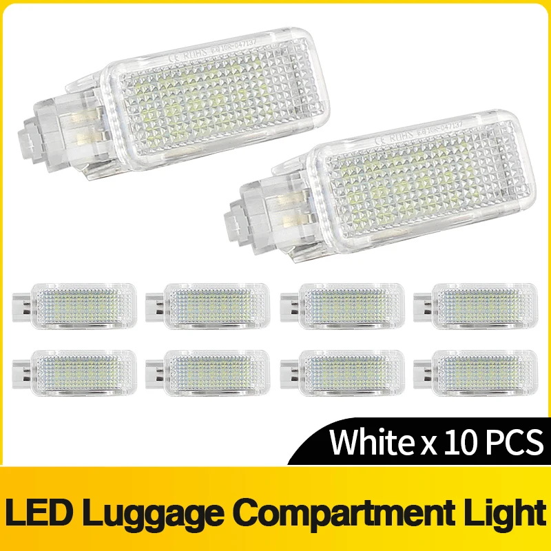10pcs LED Courtesy Door/trunk/Footwell/glove box light 12V For Audi A1A2 A3 A4 A5 A6 A7 A8 Q3 Q5 Q7 TT VW Skoda Car Accessories