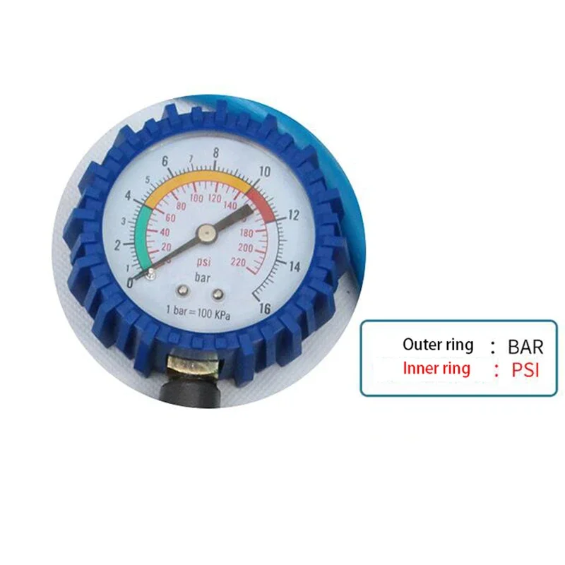 EAFC Car Tyre Air Pressure Gauge Tire Inflator Tire Pressure Pneumatic Tool Gauge Compressor Pressure Gauge 0-220psi LCD Display