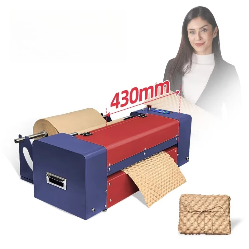 Aircosan 430mm Heavy-Duty Kraft Paper Bubble Machine for Plush Bear Packing with Biodegradable Solution & Low Maintenance Cost