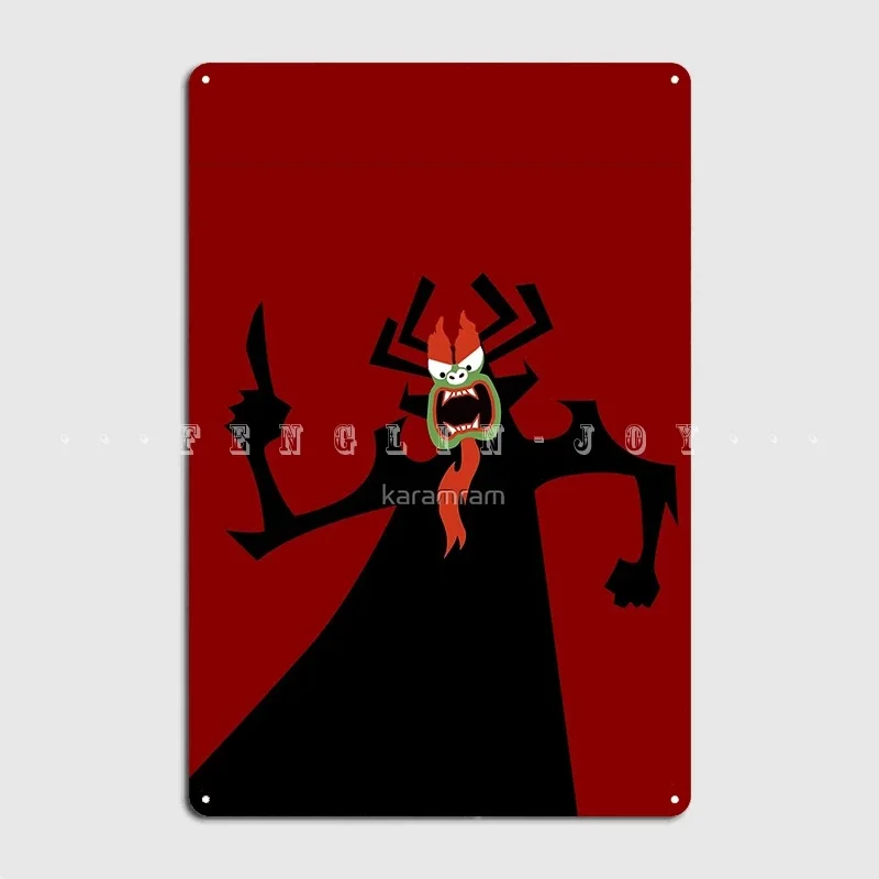 Samurai Jack Aku Is Angry Metal Plaque Poster Cinema Living Room Wall Funny Wall Decor Tin Sign Poster