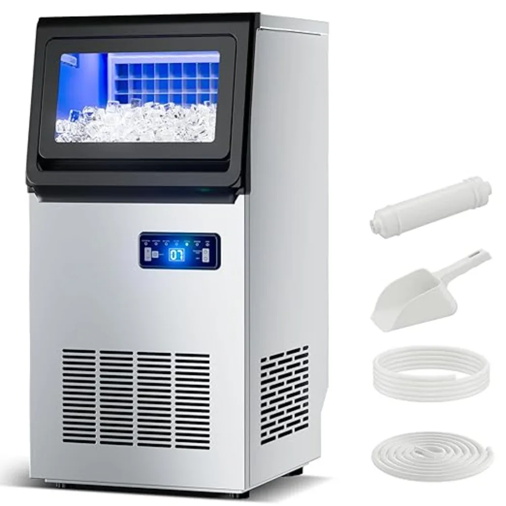 เครื่องทำน้ำแข็งแบบตั้งโต๊ะ, เครื่องทำน้ำแข็งเชิงพาณิชย์ขนาด 121 ปอนด์/24 พร้อมที่จับ เครื่องทำน้ำแข็งเชิงพาณิชย์ เครื่องทำน้ำแข็งเชิงพาณิชย์