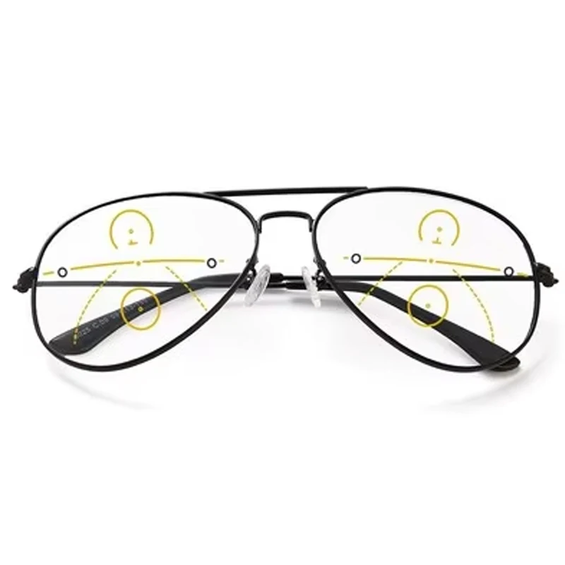 Pliot Photochrome Progressive Lesebrille Männer Chameleon Gläser Männlich Ändern Farbe Sonnenbrille Fahrer Dioptrien Brillen – Detail 6