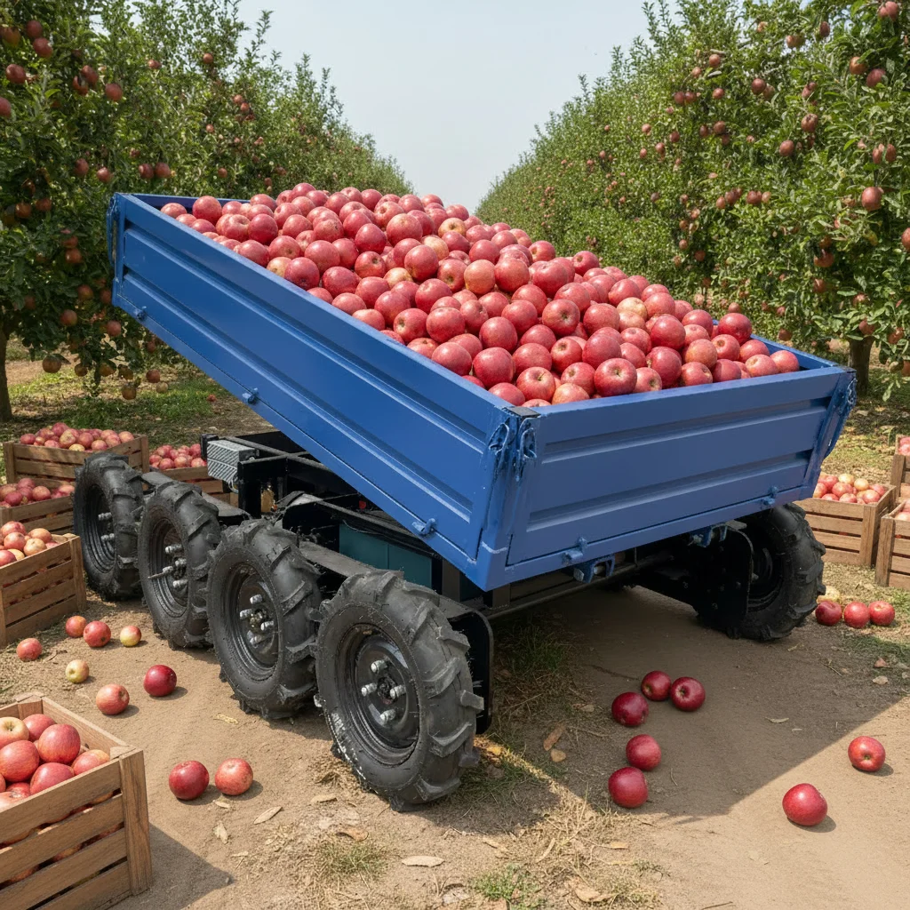 GGMA Multi-Functional 1 Ton Remote Control Electric Mini Dumper Tracked Carrier Hydraulic Dump for Greenhouse & Farm Work