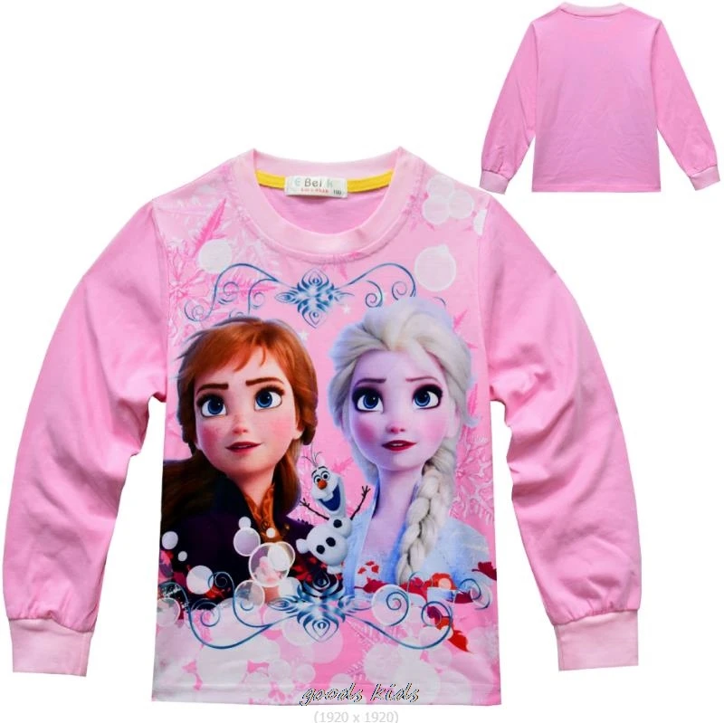 Girls Pajamas Frozen Anna Elsa Clothing Sets Kids Long Sleeve +Pant 2Piece Children Home Clothing Girl Nightgown Birthday Gift