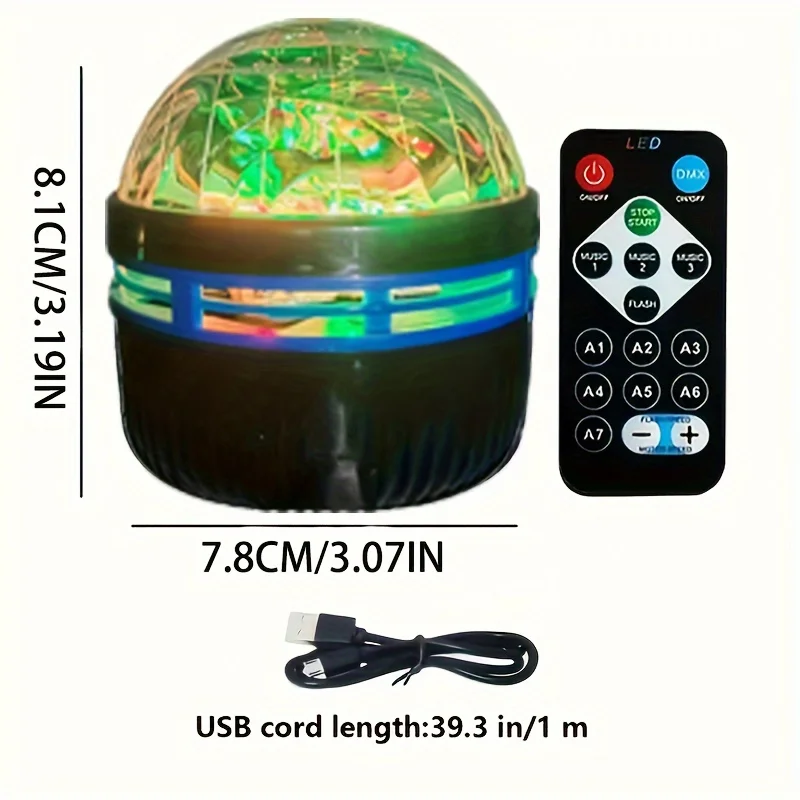 LED Night Light Remote Starry Sky Light RGB Galaxy Starry Sky Light RGB 7Modes USB Plug-in for Kids Room Party Decor Auto Rotate
