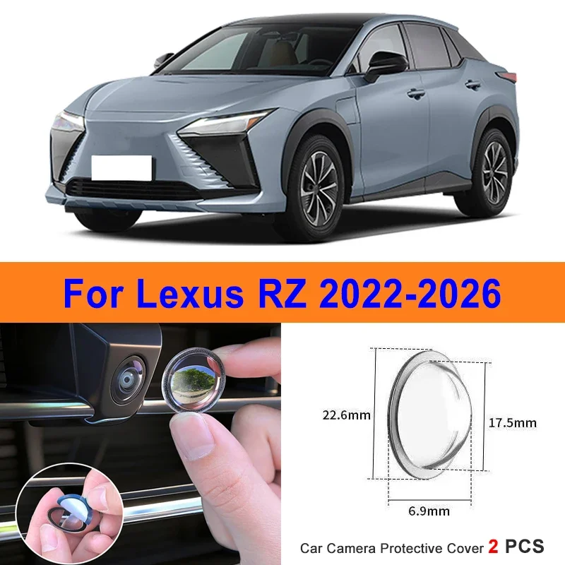 

360 Reverse Image Car Camera Cover Anti-Scratch PC Lens Protector Stickers For Lexus RZ 2022-2026 2Pcs