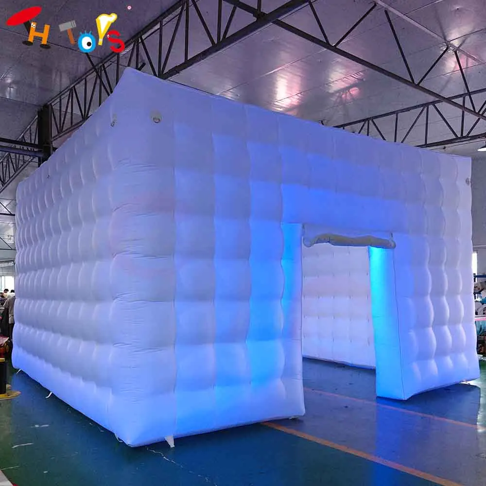 

White Inflatable Party Tent with LED Lighting Inflatable Football Air Dome Tent Inflatable Nightclub with Blower For Sale