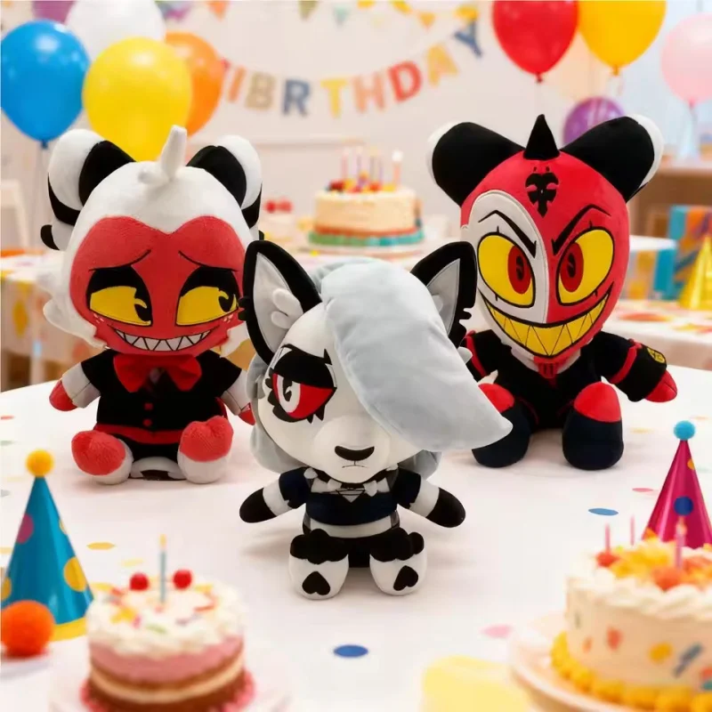 

Hazbin Hotel New Product Extremely Evil Boss Peripheral Doll Gifts Hell Inn Clown Personality Trend Plush Toy Gift