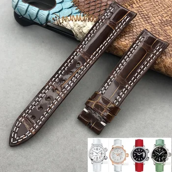 FUYIJIA women luxury special j-aegerlecoultre watch band crocodile strap 18MM 21MM genuine leather belt crocodile skin watch band