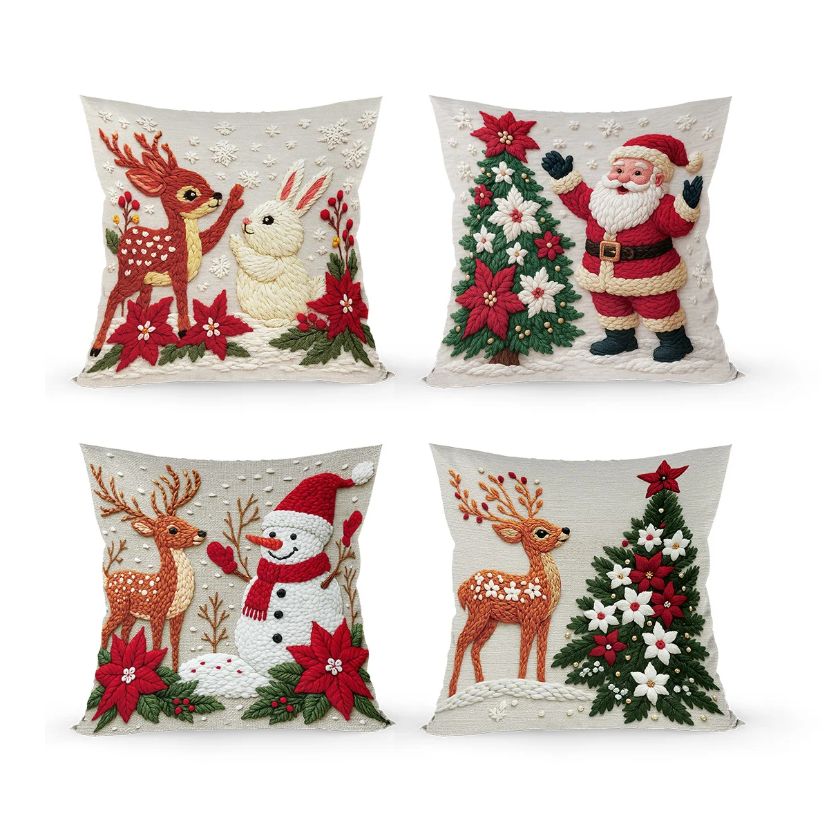 4 stücke Frohe Weihnachten Kissen Abdeckung Hause Dekorationen 2025 Weihnachten Ornament Kissen Fall Weihnachten Navidad Geschenke Neue Jahr Geschenke 2026