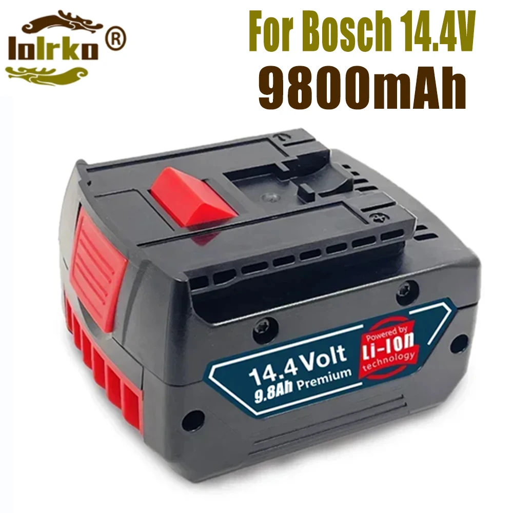 Original 9.8Ah 14.4V for Bosch Replacement Power Tool Battery Pack Lithium-Ion 9800mAh for GBH GDR GSR1080 DDS180 BAT614G