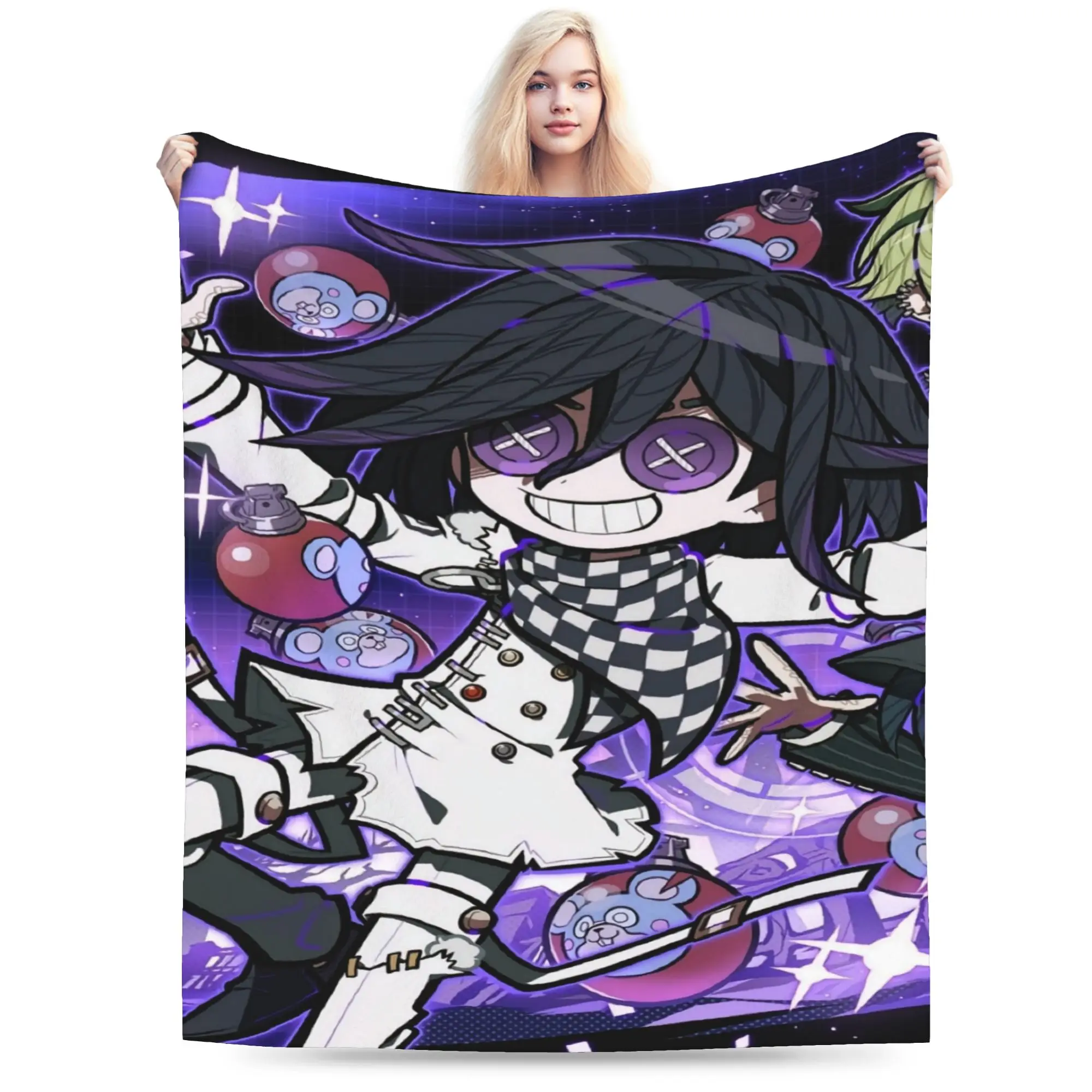 Soft Blankets Kids Picnic Danganronpa Throw Blanket Nagito Komaeda The Ultimate Flannel Bedspread For Living Room Sofa Bed Cover