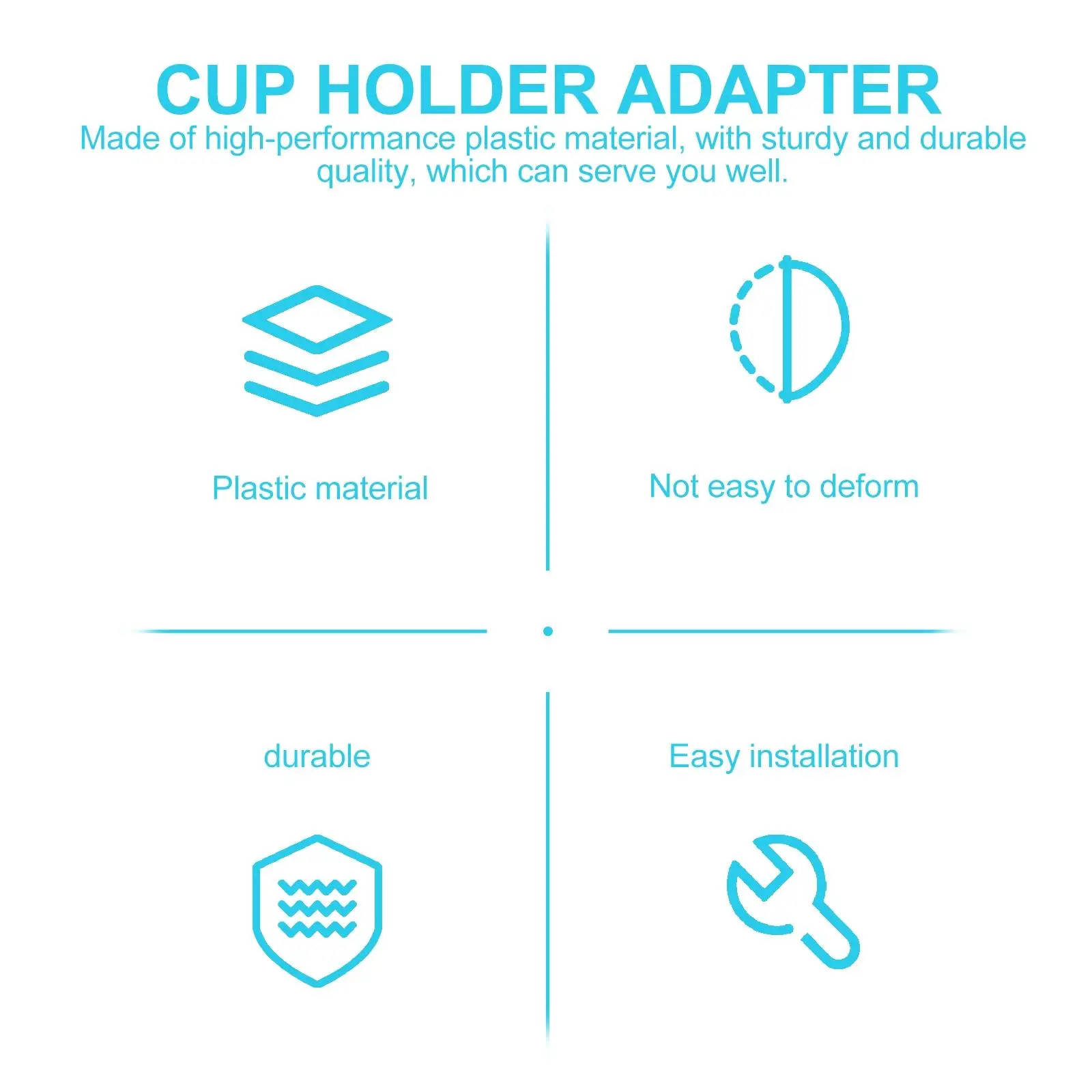 Plastic Cup Holder Adapter Converter Expand Car Beverage Holder Console Extender Retainer Cup Keeper Sturdy Durable