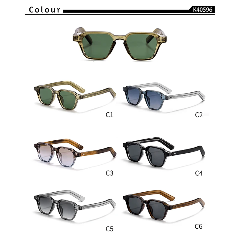 HBK Minimalistische Herren-Sonnenbrille, hochwertige quadratische Sonnenbrille für Damen, Outdoor-Reise, Party-Dekoration, UV400-Schutzbrille – Detail 1