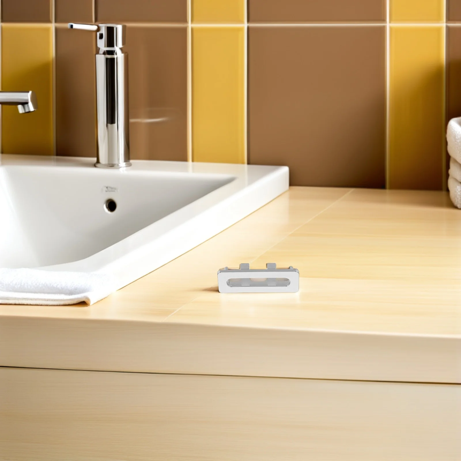 

4Pcs Overflow Ring for Basin Rectangle Sink Overflow Cover Metal Hole Insert for Bathroom Kitchen 2.36x0.75 Smooth Drainage