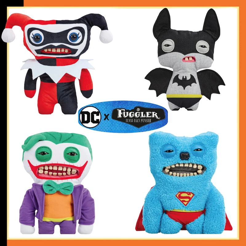 22cm 100% Original Fuggler Plush Toys Ugly Monster Dc Batman Superman Cute Tooth Monster Fill Plush Dolls Toys Gifts