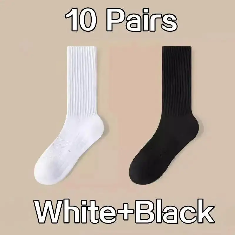 

10 Pairs Thick-Soled Moisture Wicking Sports Socks with Cushioned Bottoms Perfect for Running and Professional Sports