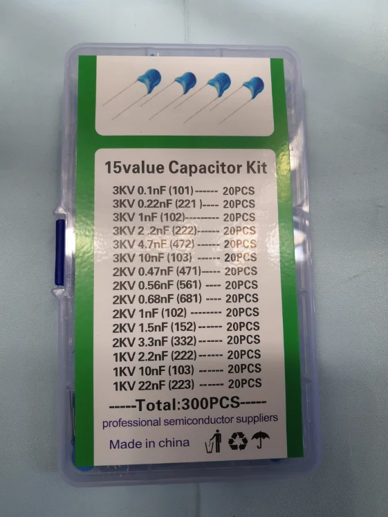 Imagem -02 - Jogo Cerâmico do Capacitor Alta Tensão 01 0.22nf 101 102 103 152 221 222 223 332 471 472 561 681 3kv 2kv 1kv 15 Valor 20 Pcs