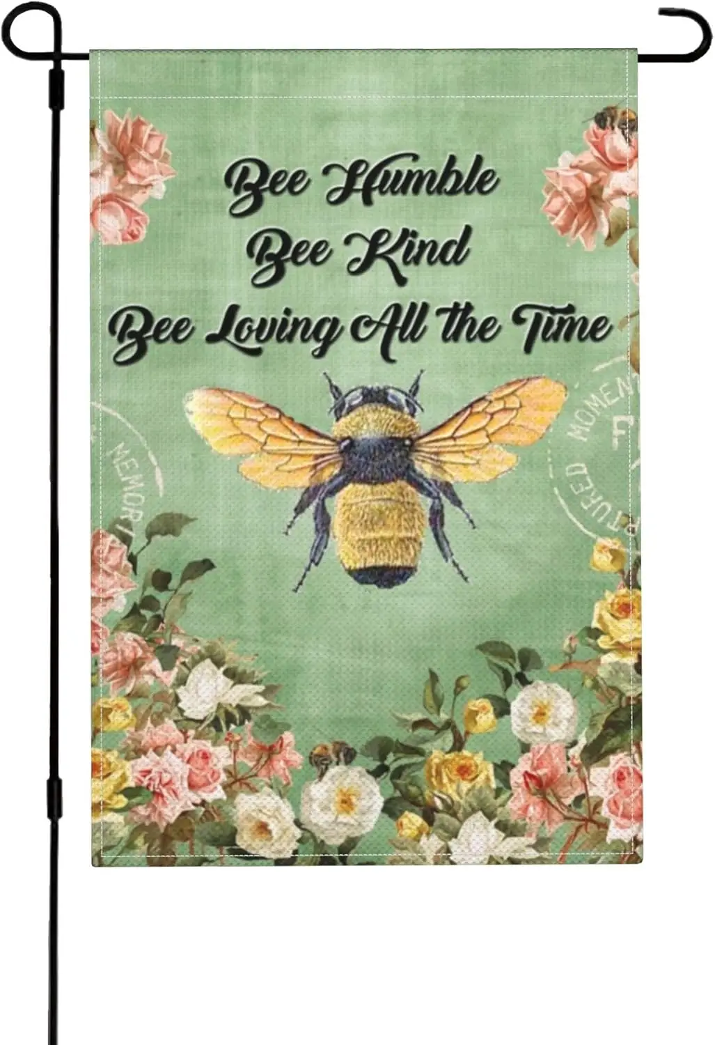 Bee Humble Bee Kind Sunflower Garden Flag 12x18 Inch Burlap Yard Flag Double-Sided Rustic Farmhouse Decorative Flag For Summ EEZ